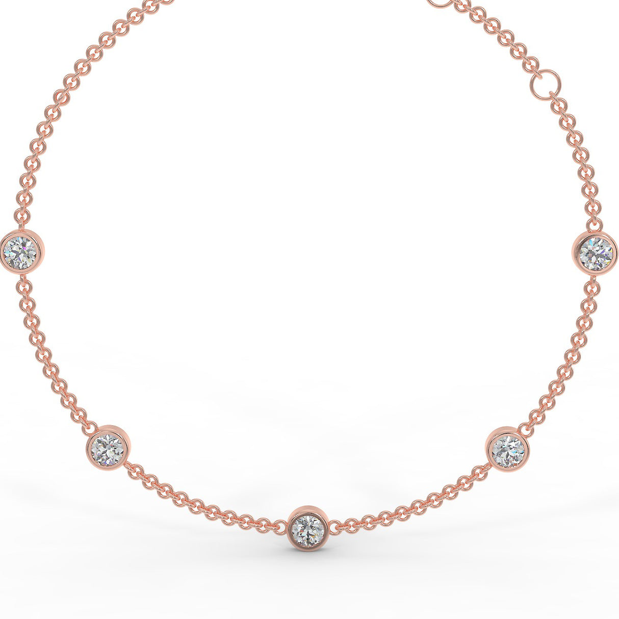 Rose gold bracelet with 0.75 ctw diamonds