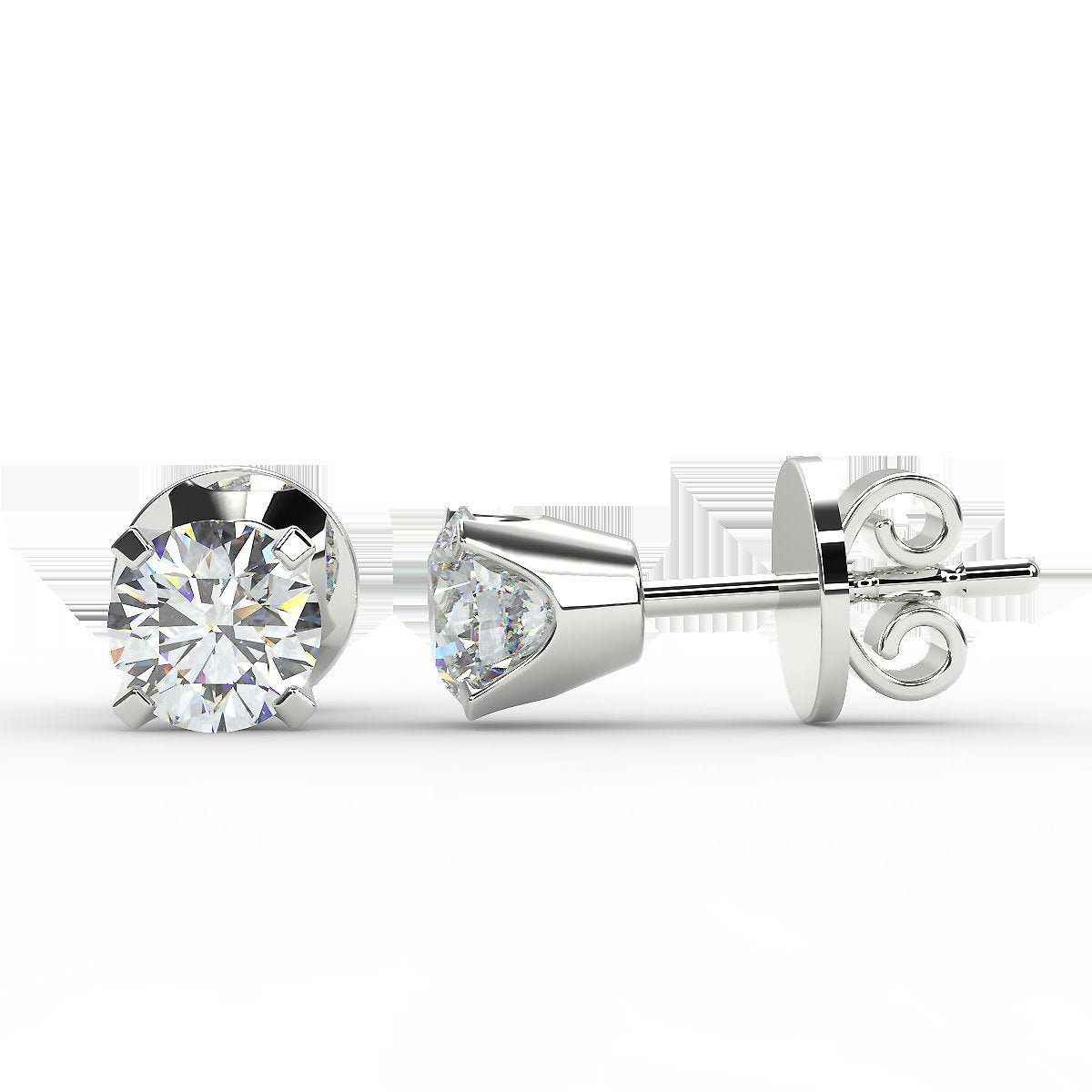 White gold earrings with 0.70 ctw diamonds