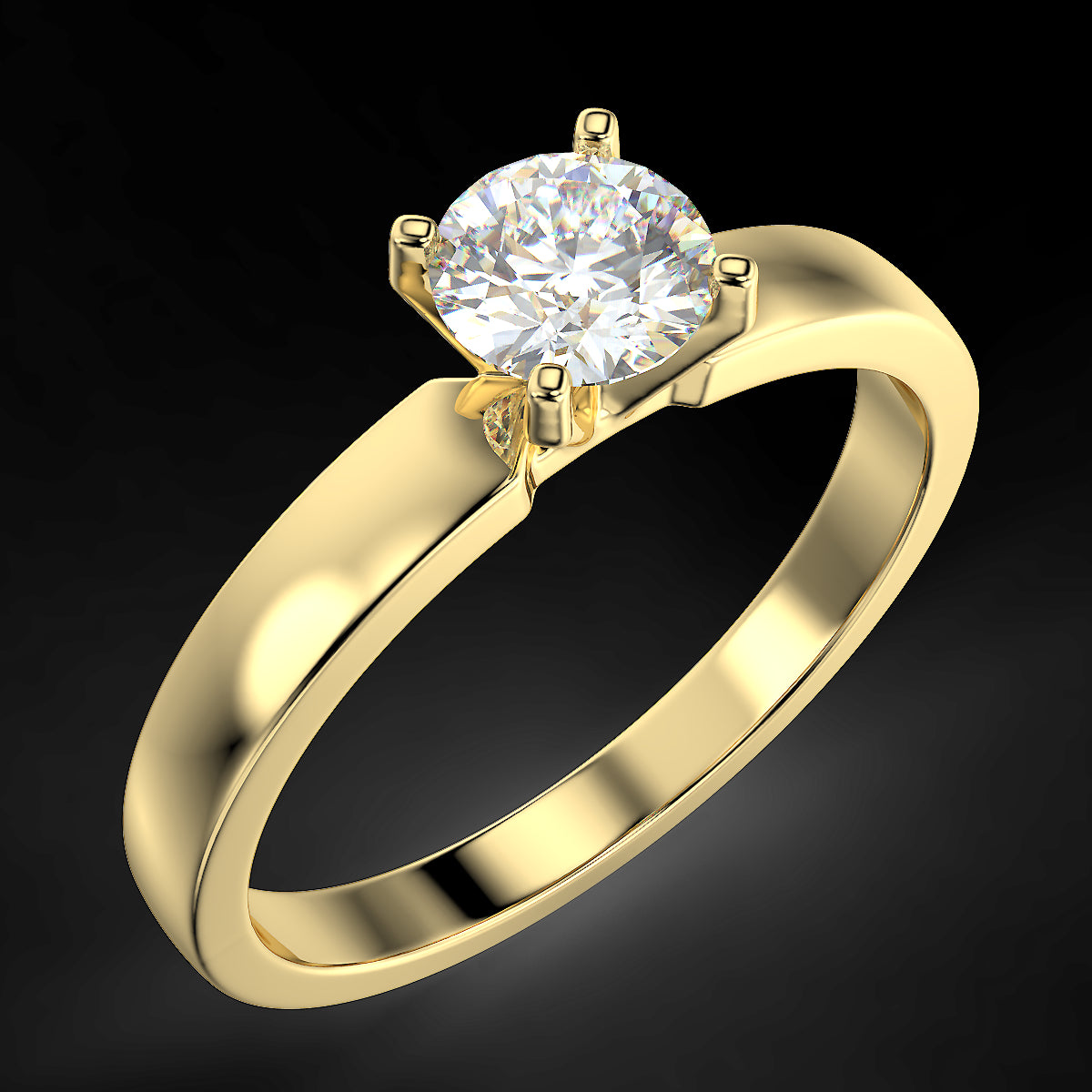 Minimalist 0.40 ct diamond ring