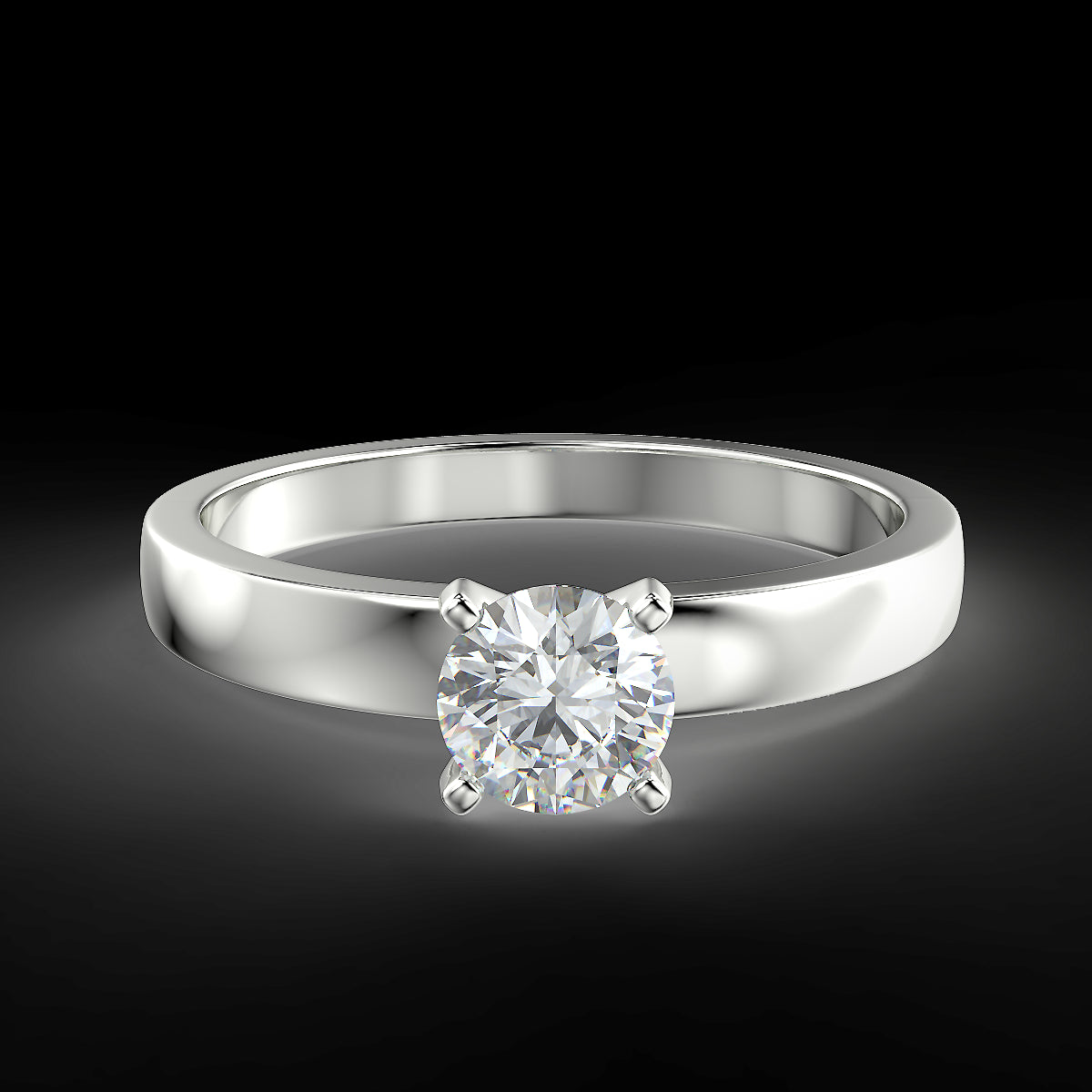 Minimalist 0.40 ct diamond ring