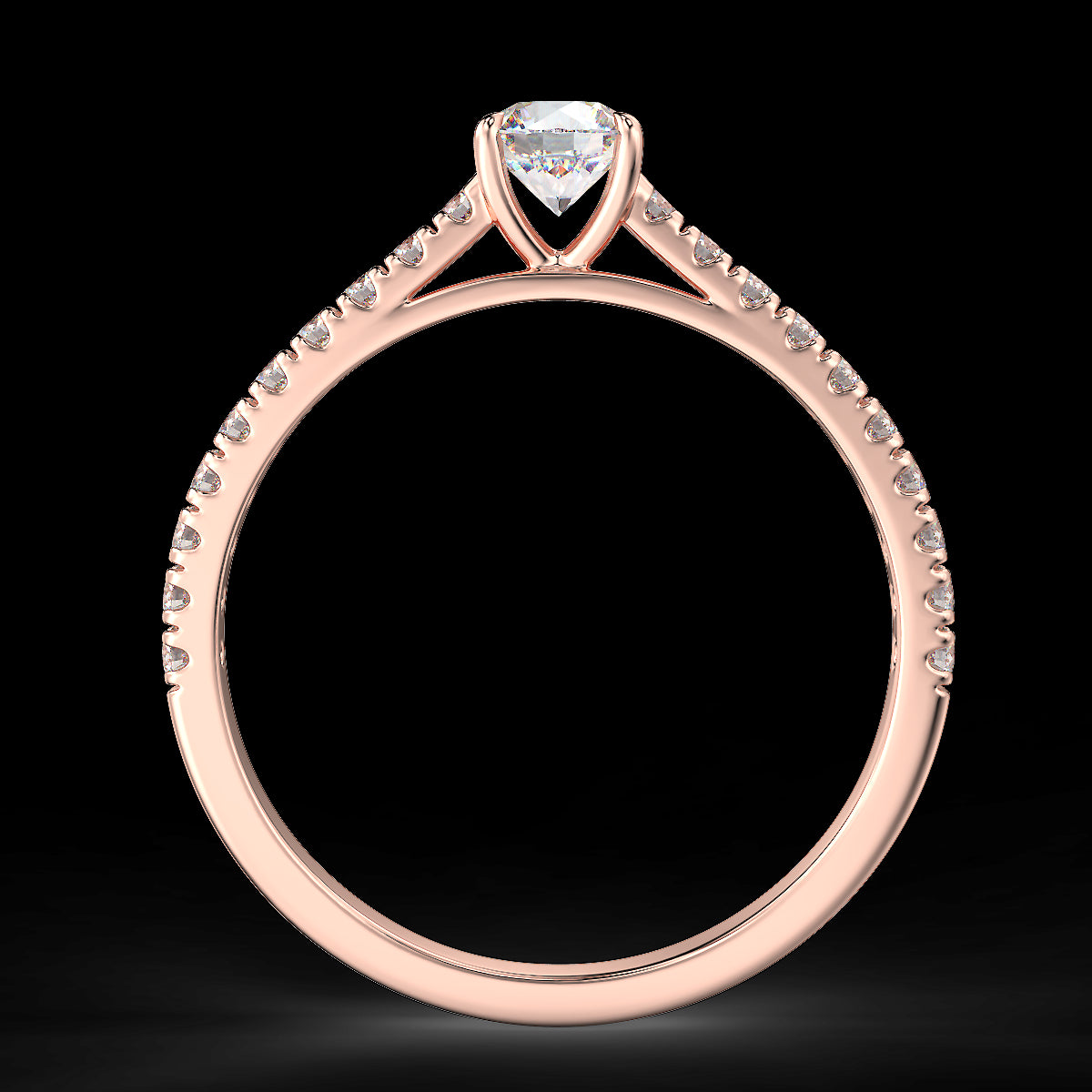 Velvet Symphony - engagement ring with diamonds 0.55 ctw