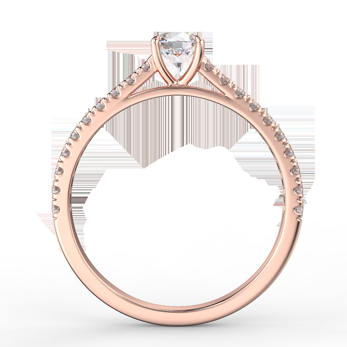 Velvet Symphony - engagement ring with diamonds 0.55 ctw