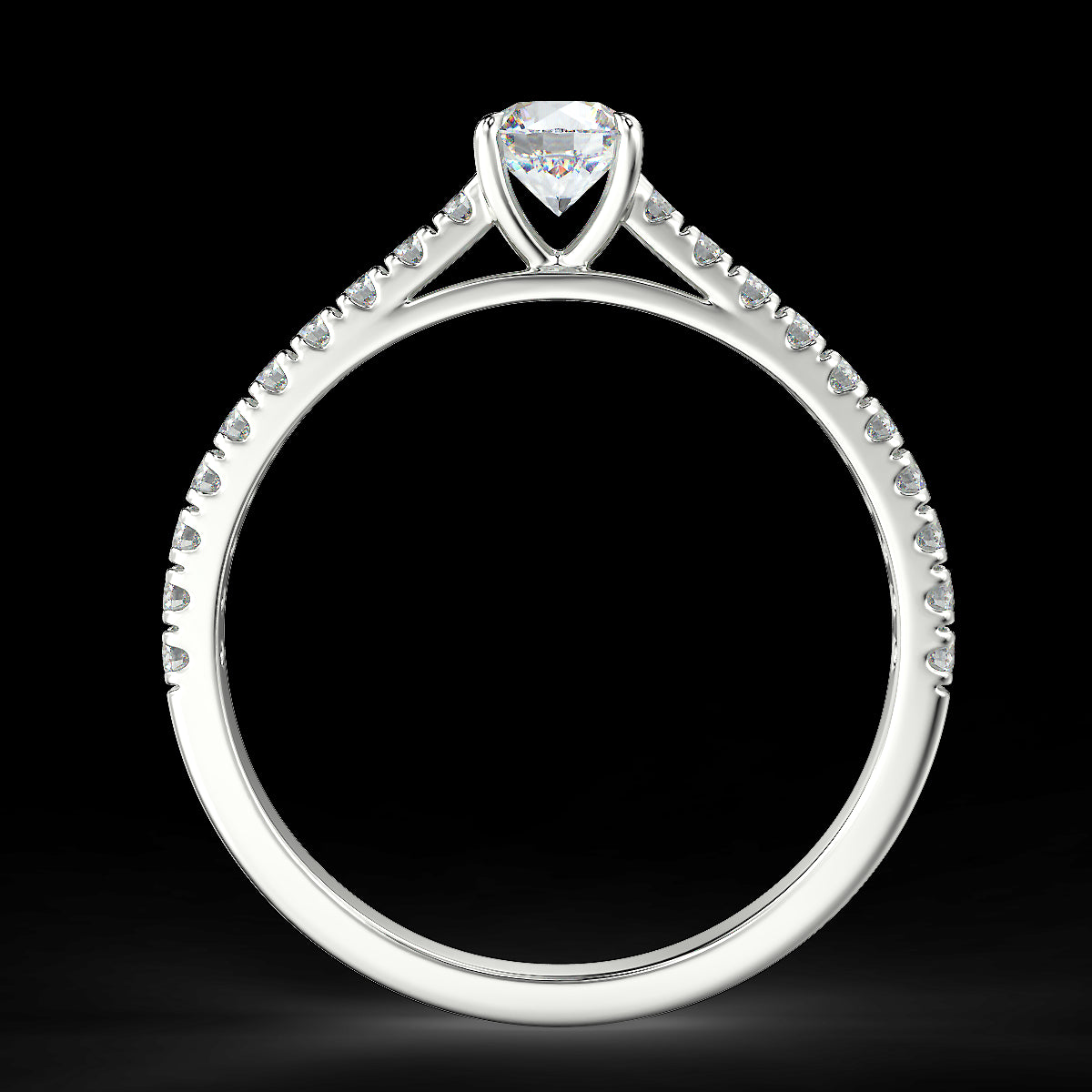 Velvet Symphony - white gold ring with 0.55 ctw diamonds