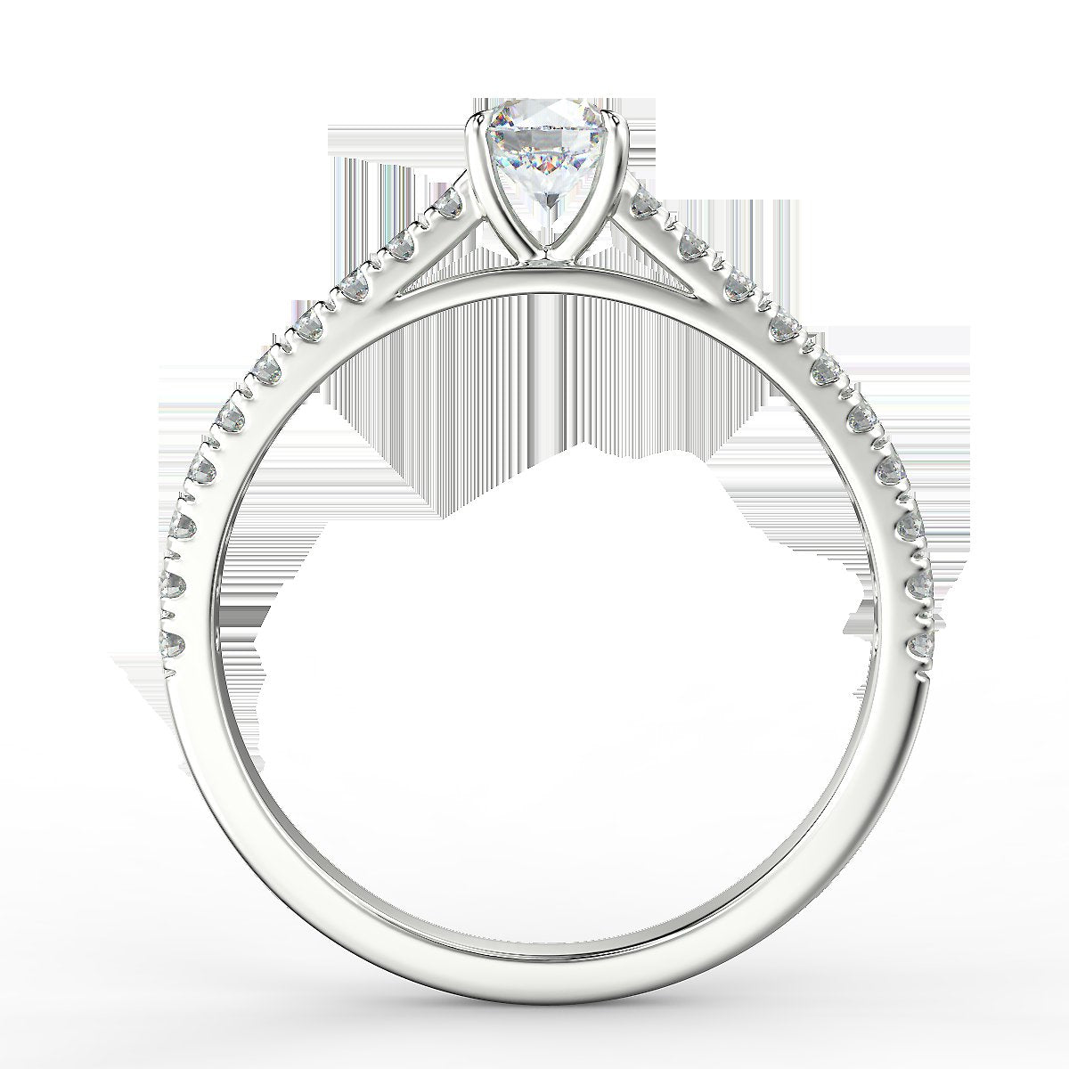 Velvet Symphony - white gold ring with 0.55 ctw diamonds