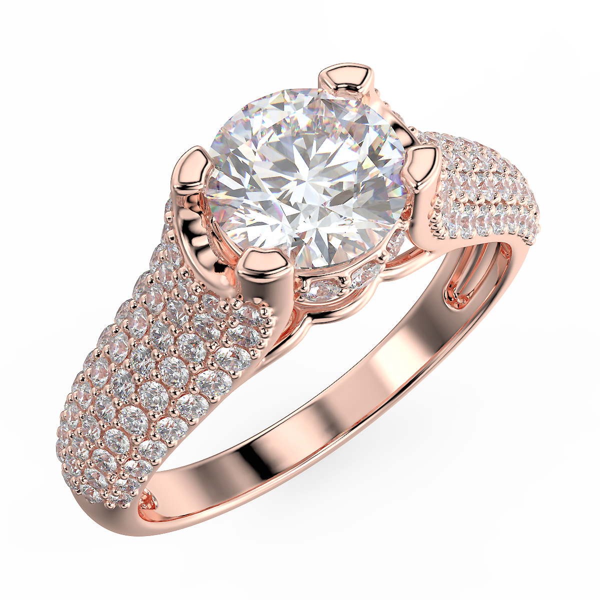 Radiant Glow - 1.51 ctw diamond engagement ring.