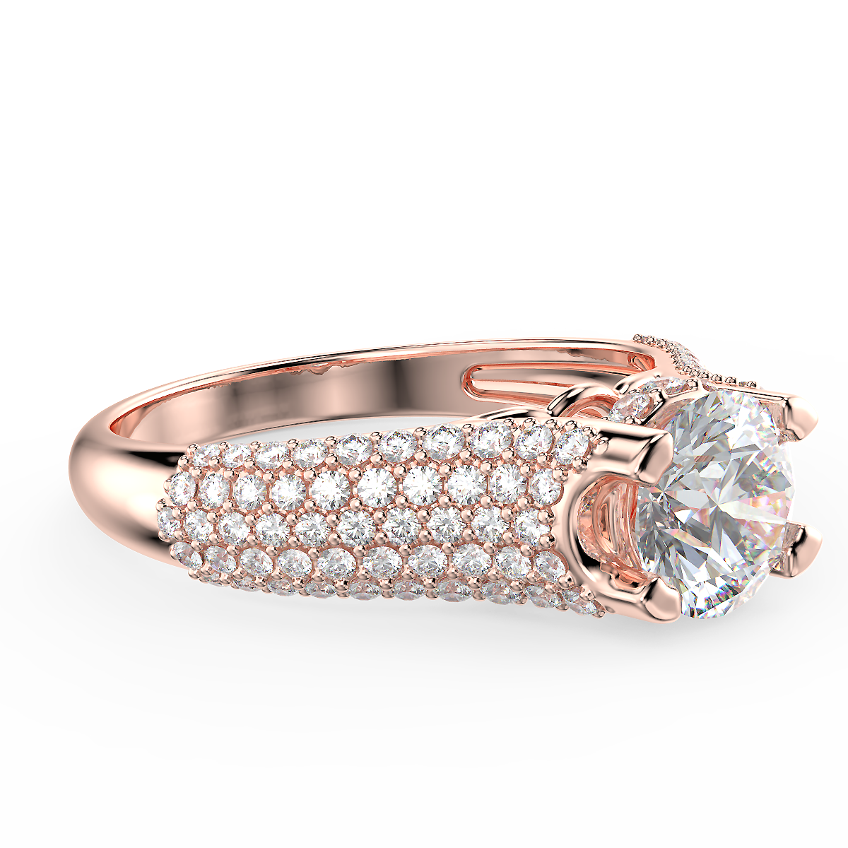 Radiant Glow - 1.51 ctw diamond engagement ring.