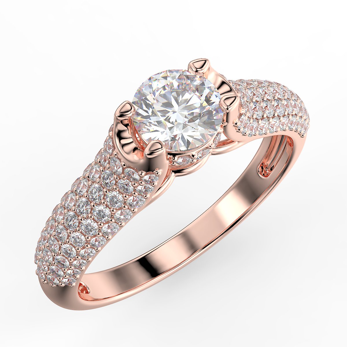 Radiant Glow - 0.89ctw diamond engagement ring