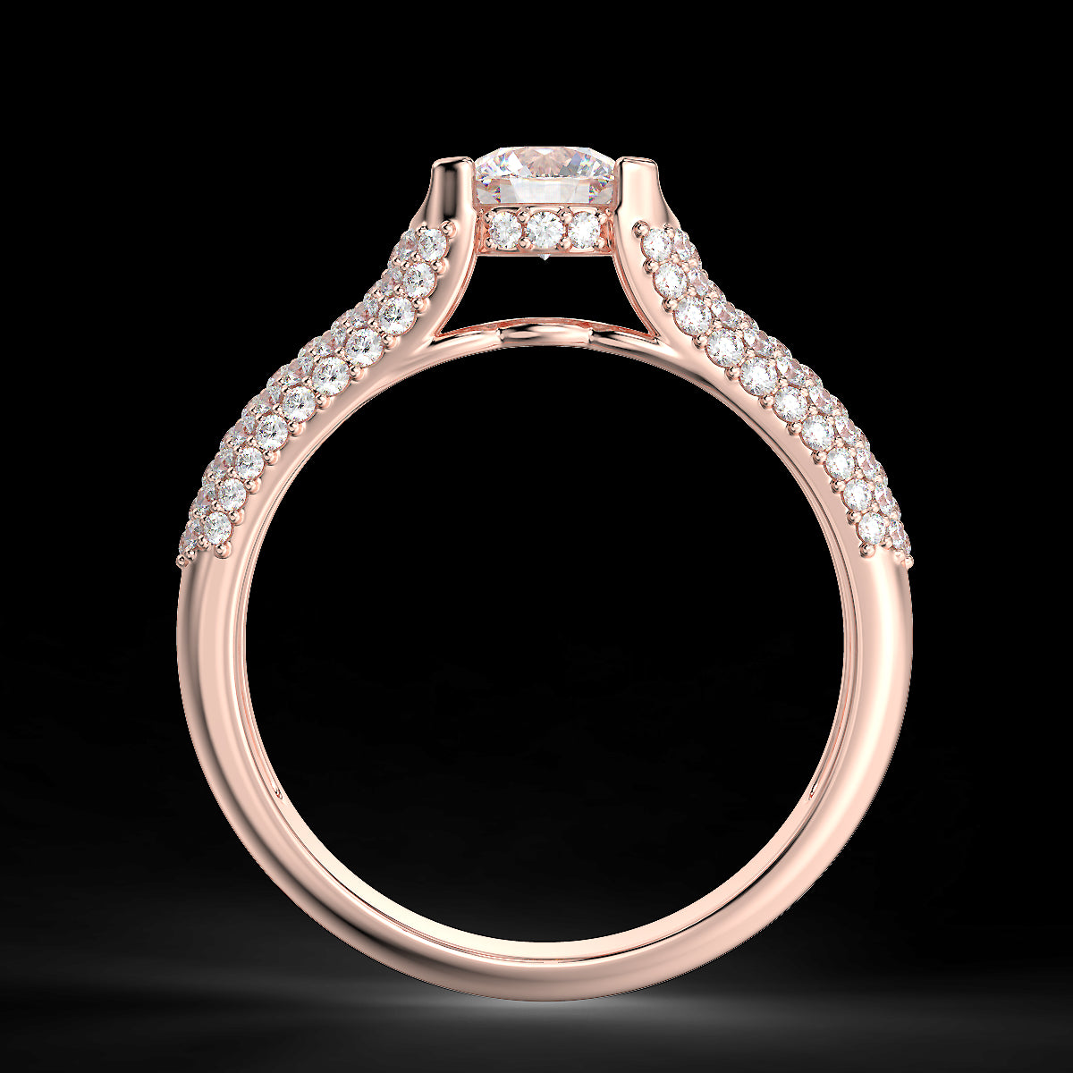 Radiant Glow - 0.89ctw diamond engagement ring