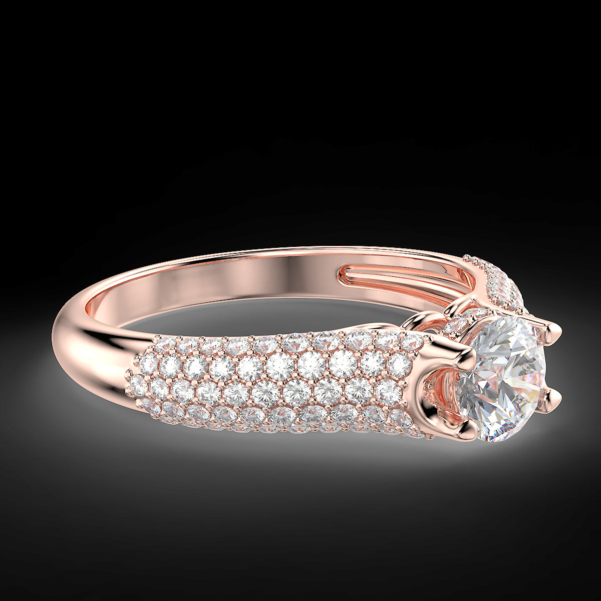 Radiant Glow - 0.89ctw diamond engagement ring