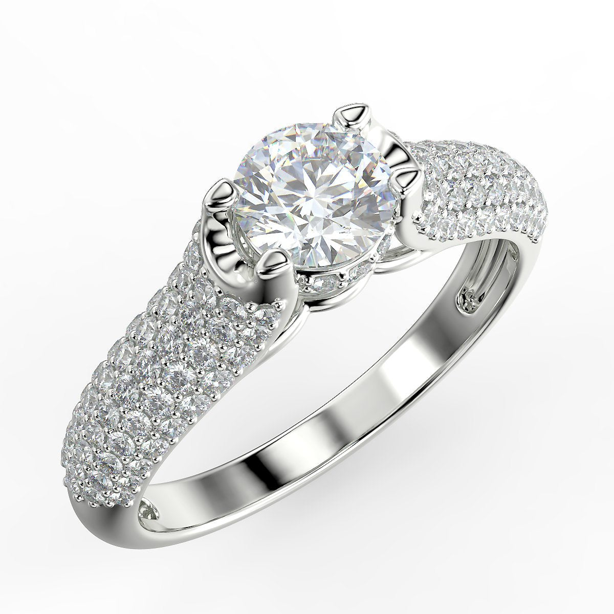 Radiant Glow - 0.89 ctw diamond engagement ring