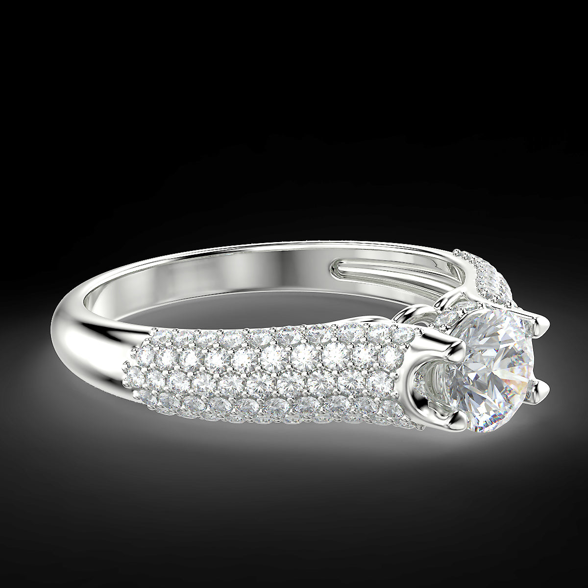 Radiant Glow - 0.89 ctw diamond engagement ring