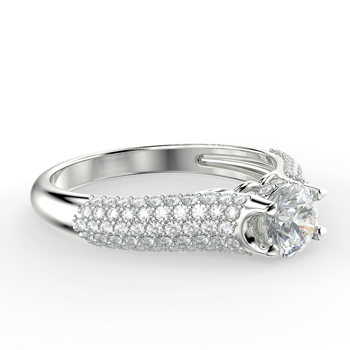Radiant Glow - 0.89 ctw diamond engagement ring