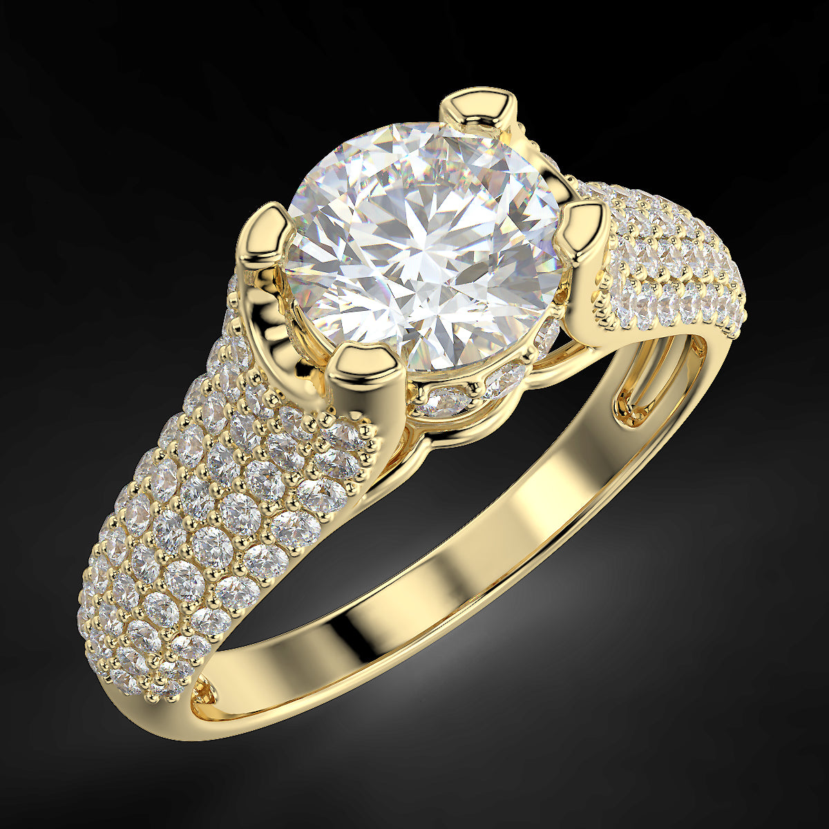 Radiant Glow - 1.51 ctw diamond engagement ring
