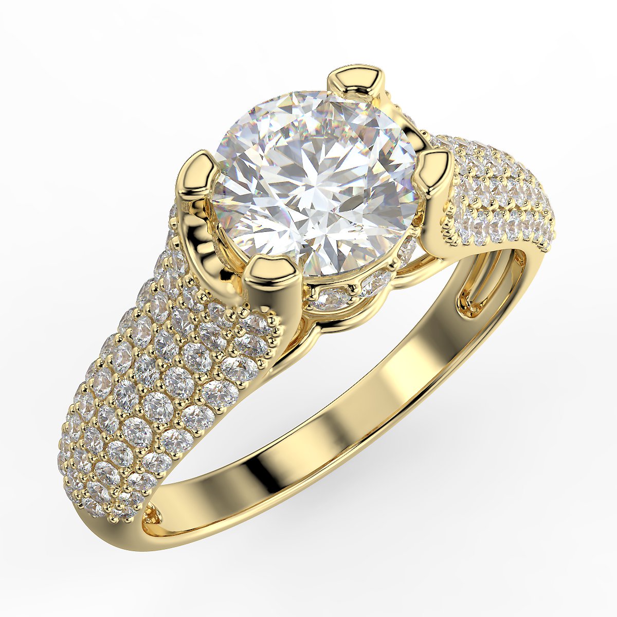 Radiant Glow - 1.51 ctw diamond engagement ring