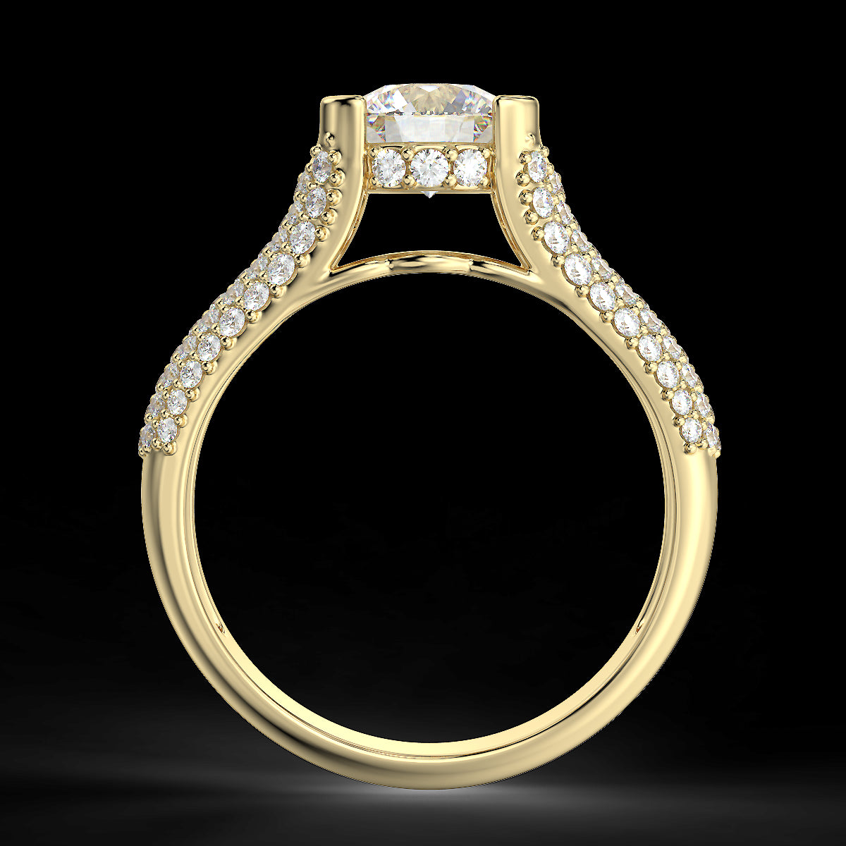 Radiant Glow - 1.51 ctw diamond engagement ring