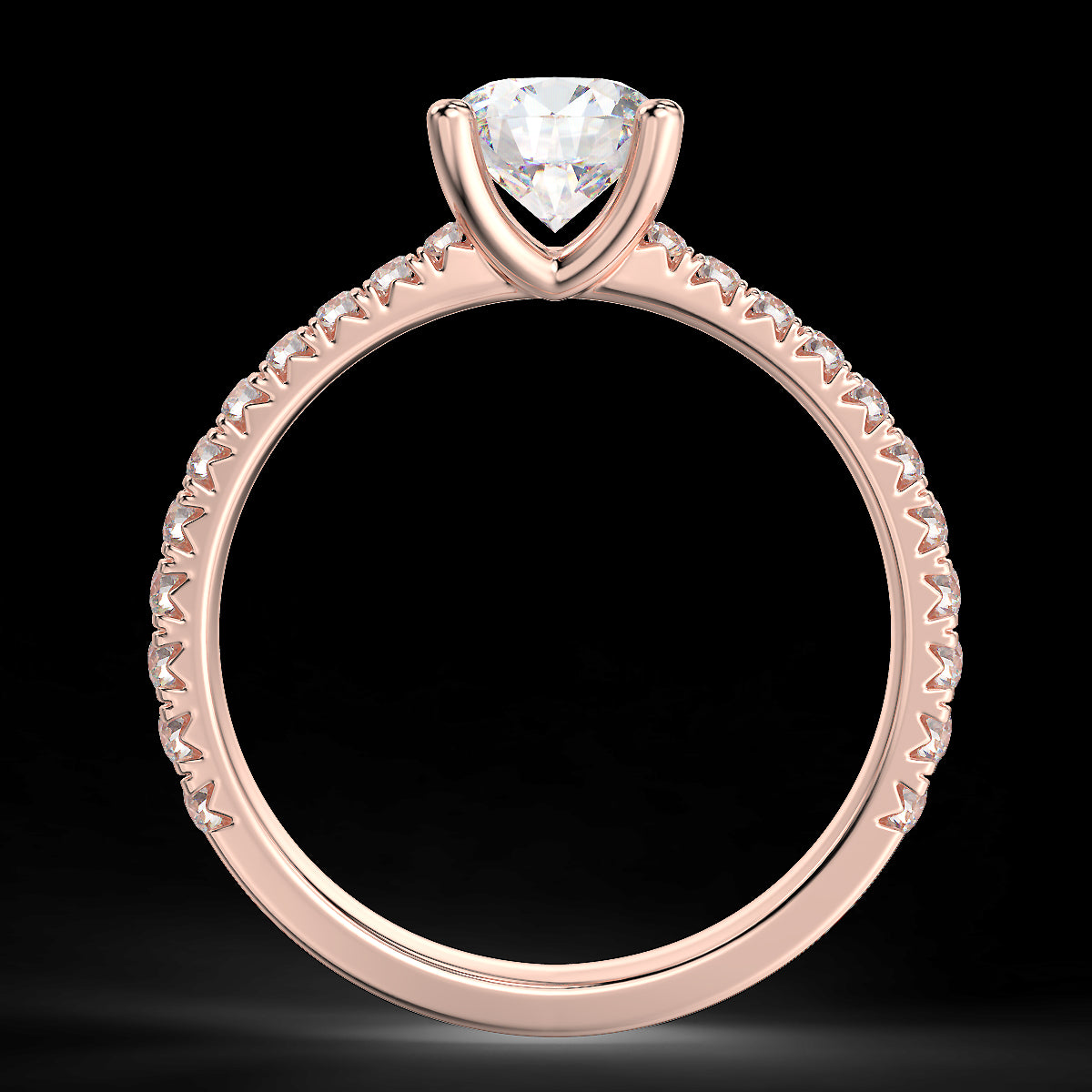 Rosé Allure - engagement ring with diamonds 1.25 ctw