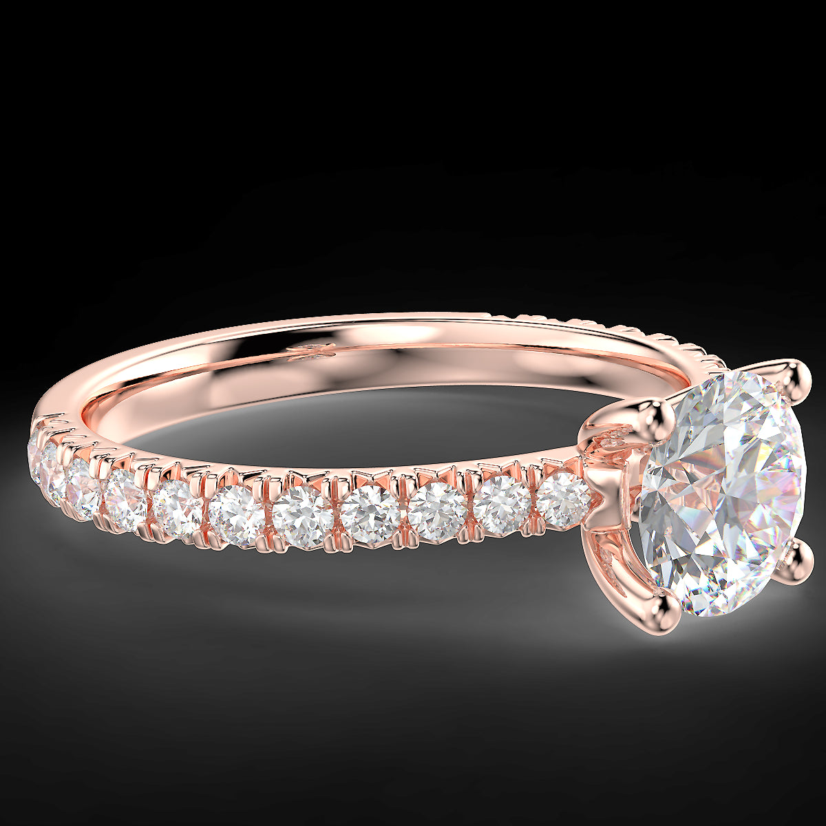 Rosé Allure - engagement ring with diamonds 1.25 ctw