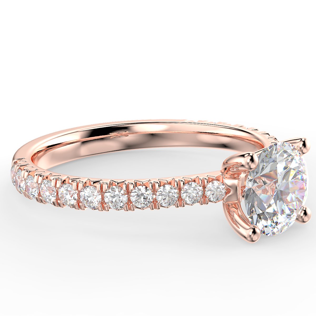 Rosé Allure - engagement ring with diamonds 1.25 ctw