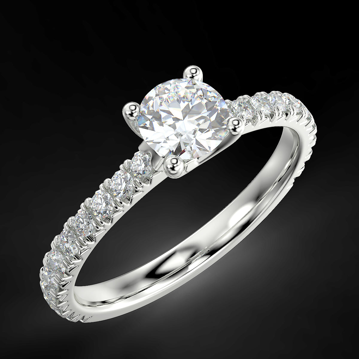 Rosé Allure - white gold ring with 0.85 ct diamonds