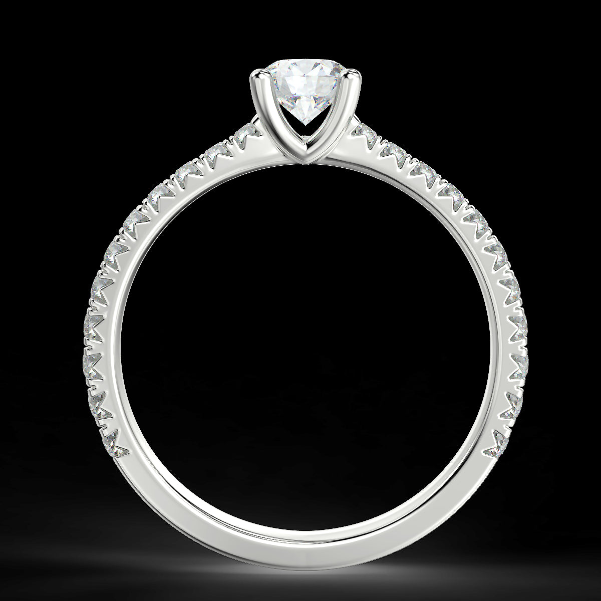 Rosé Allure - white gold ring with 0.85 ct diamonds