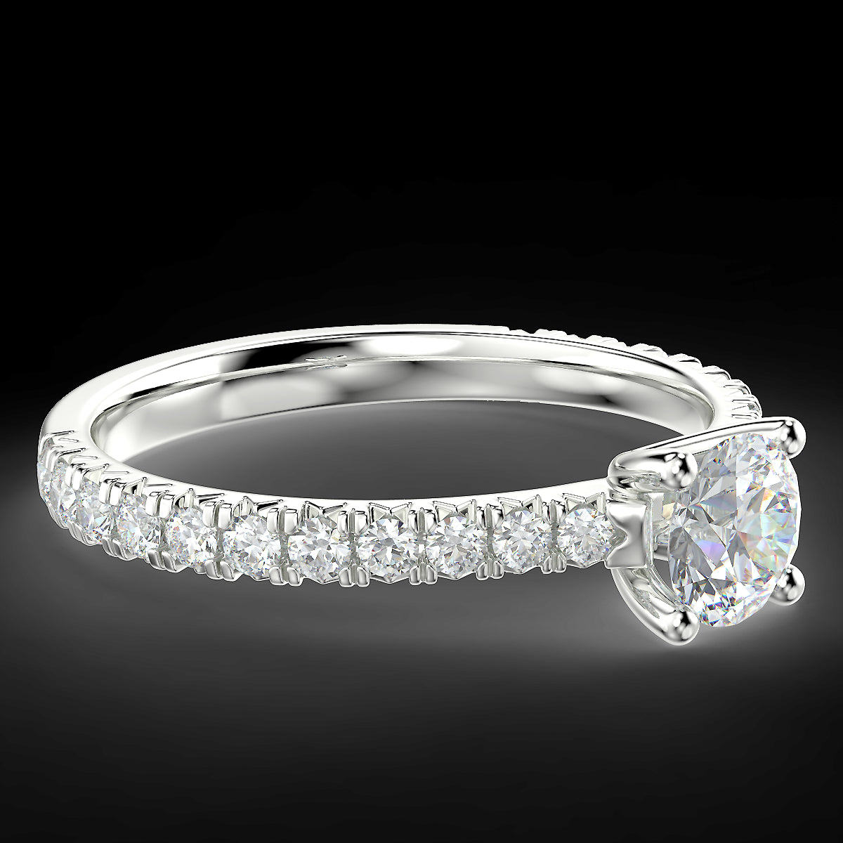 Rosé Allure - white gold ring with 0.85 ct diamonds