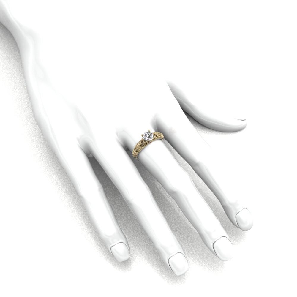 Decorative ring with a 0.50ct diamond