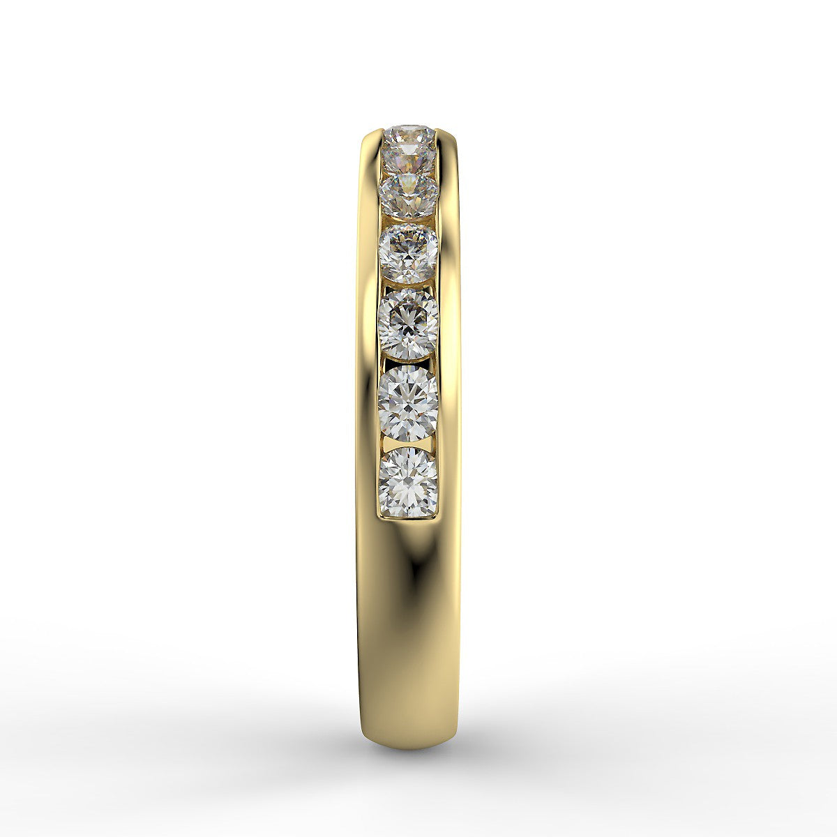 Tuscany Yellow Gold Wedding Ring with 0.75ct Diamonds