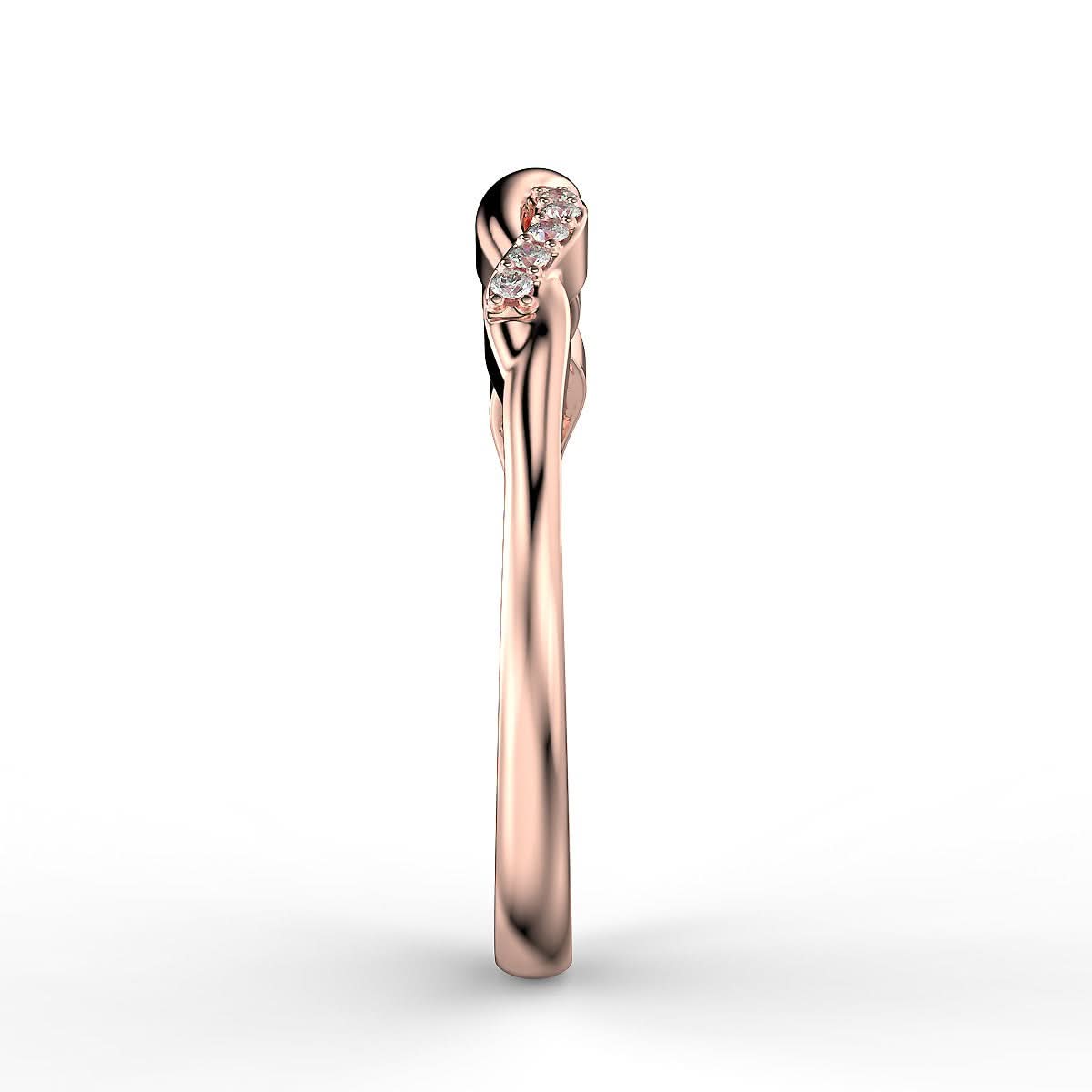 Verona Rose Gold Wedding Ring with Diamonds