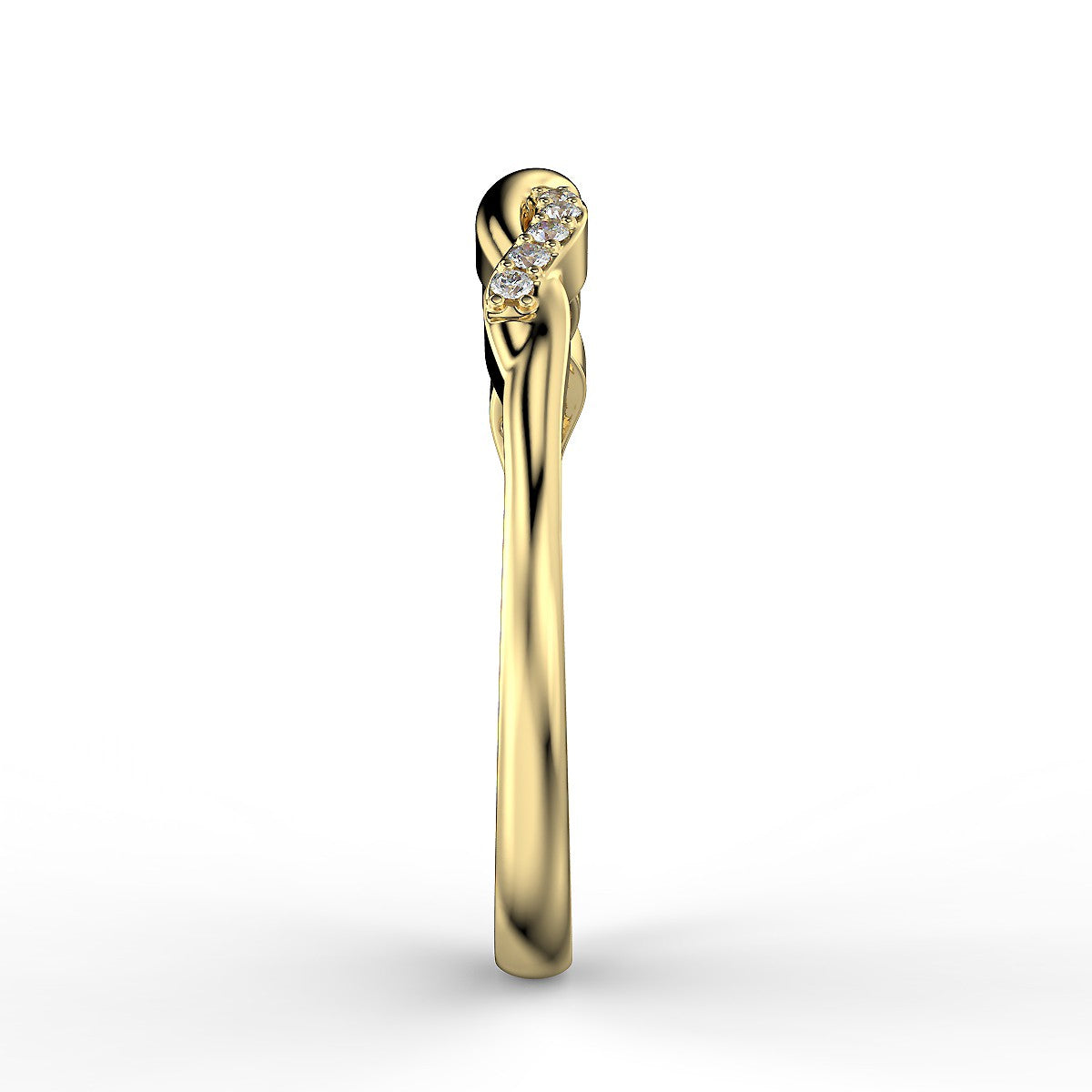 Verona Yellow Gold Wedding Ring with Diamonds