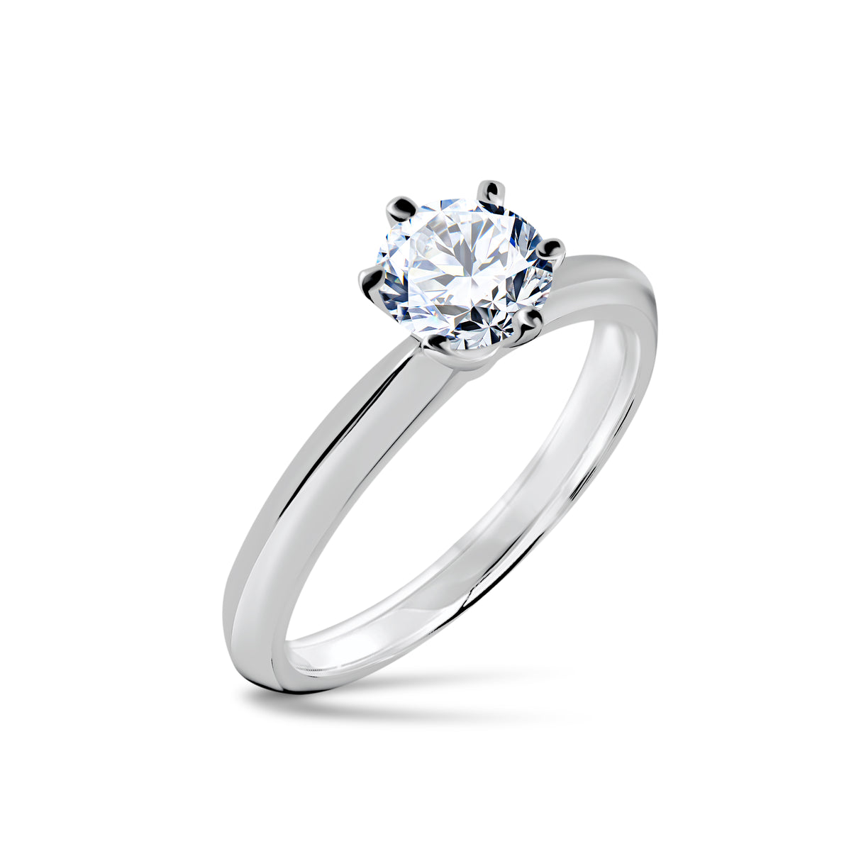 White gold ring with 0.60 ct Lab Grown diamond