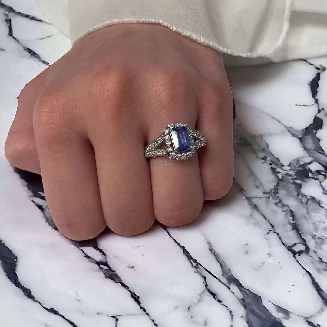 Blue Star - Tanzanite and Diamond Ring