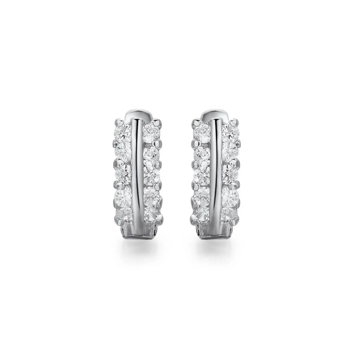 Kolczyki z białego złota z diamentami 0,40ct