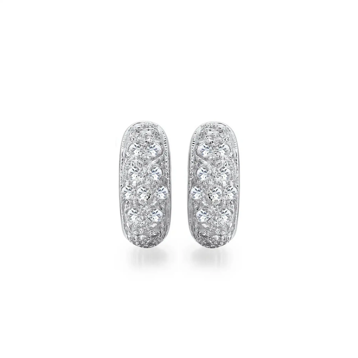 Kolczyki z diamentami 0,36ct z białego złota