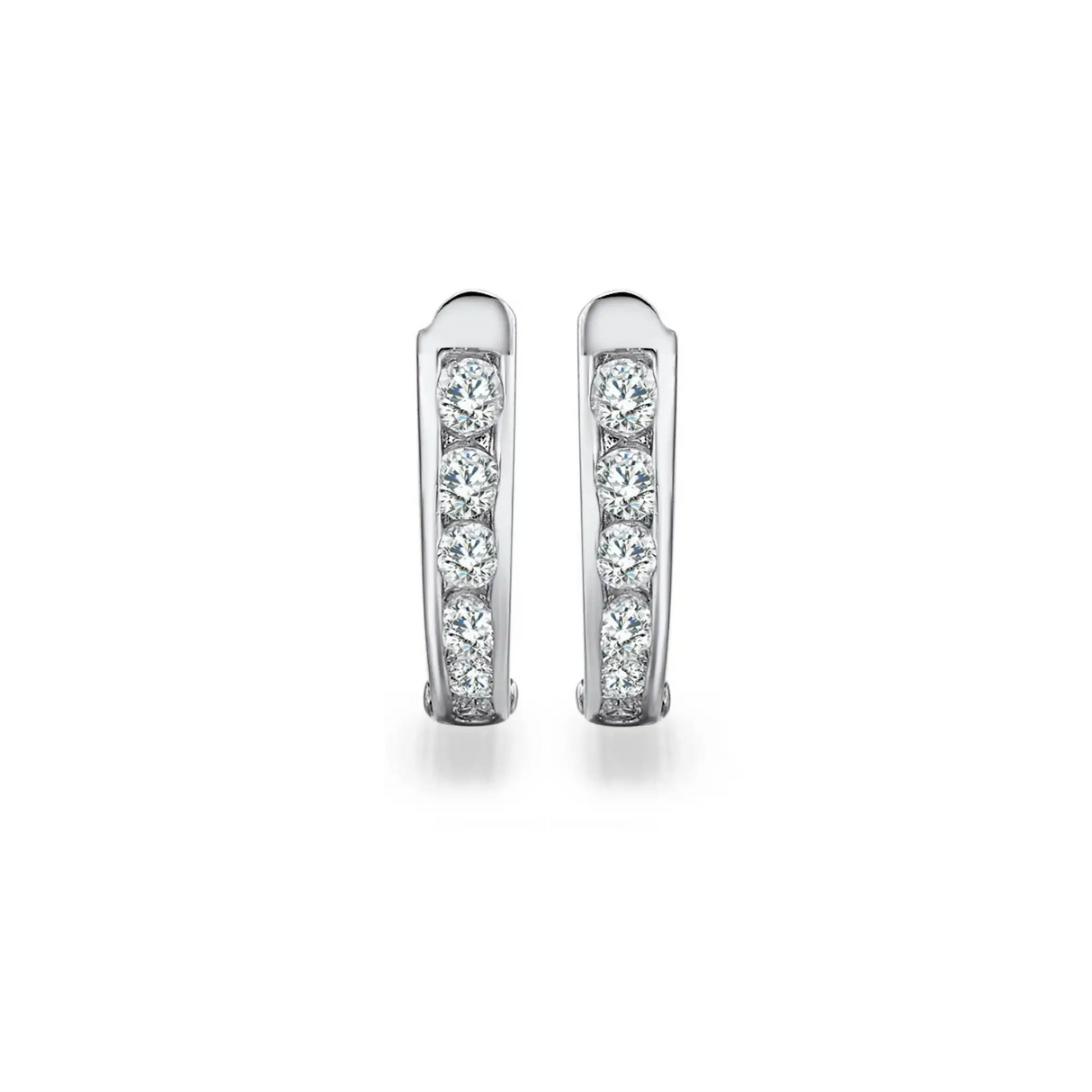 Kolczyki z diamentami 0,40ct z białego złota