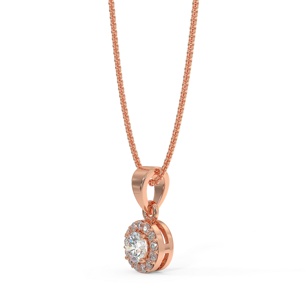 Rose gold pendant with 0.15 ctw diamonds