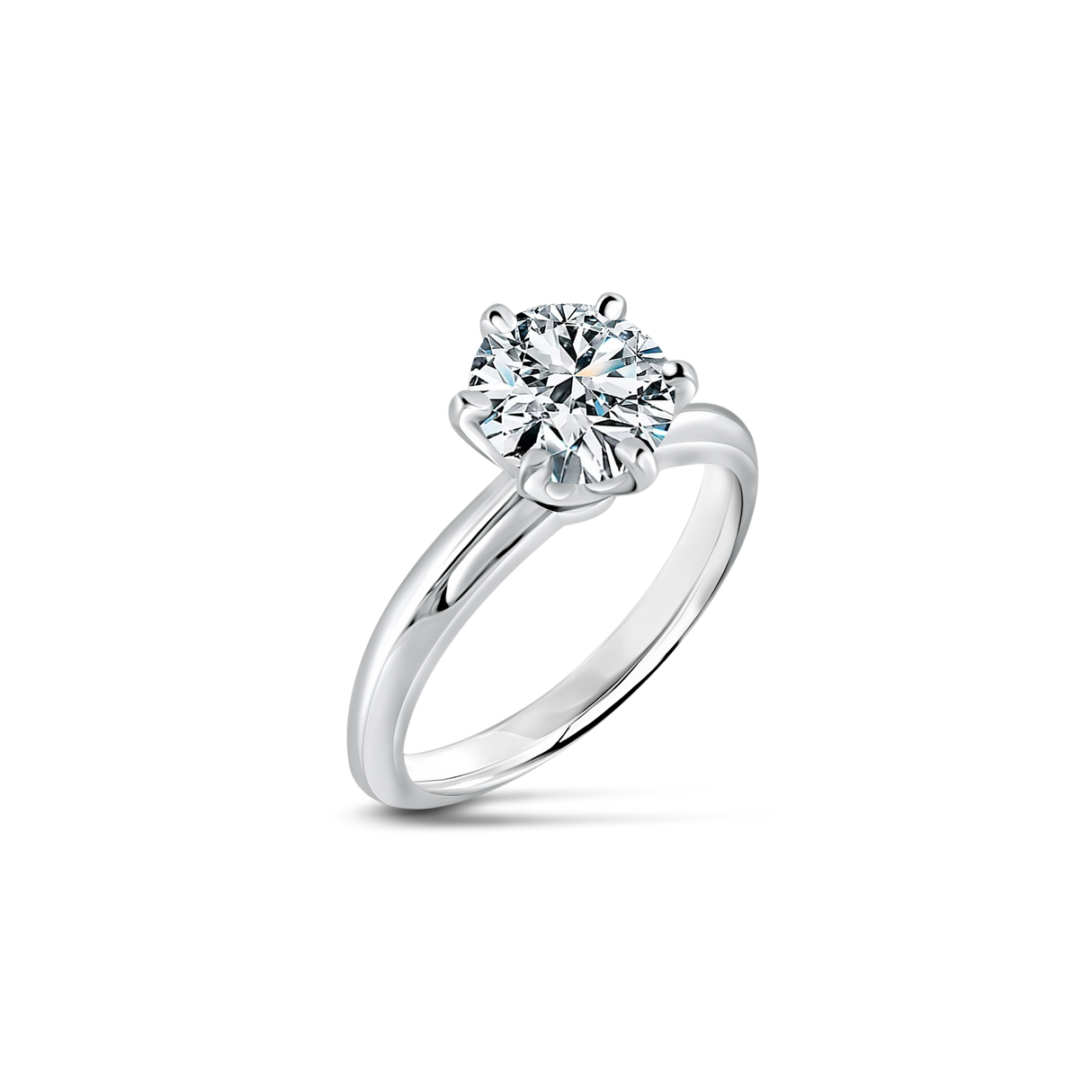 Velvet Light - classic ring with a 1.50ct diamond