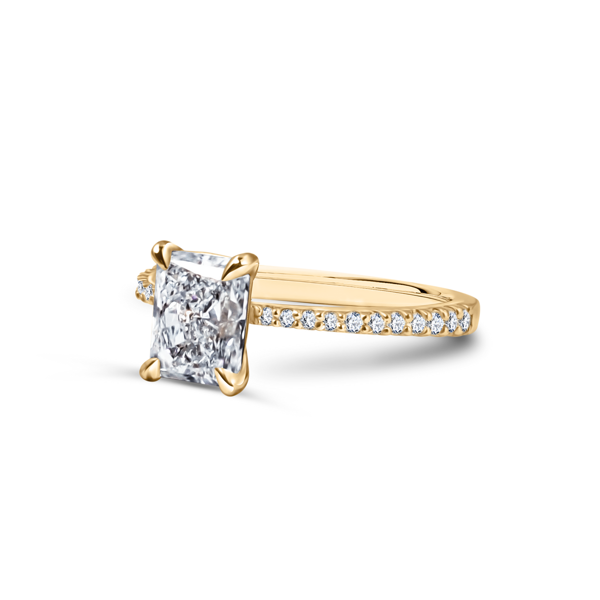 Timeless Shine - pierścionek zaręczynowy z 1,5ct diamentem w szlifie radiant