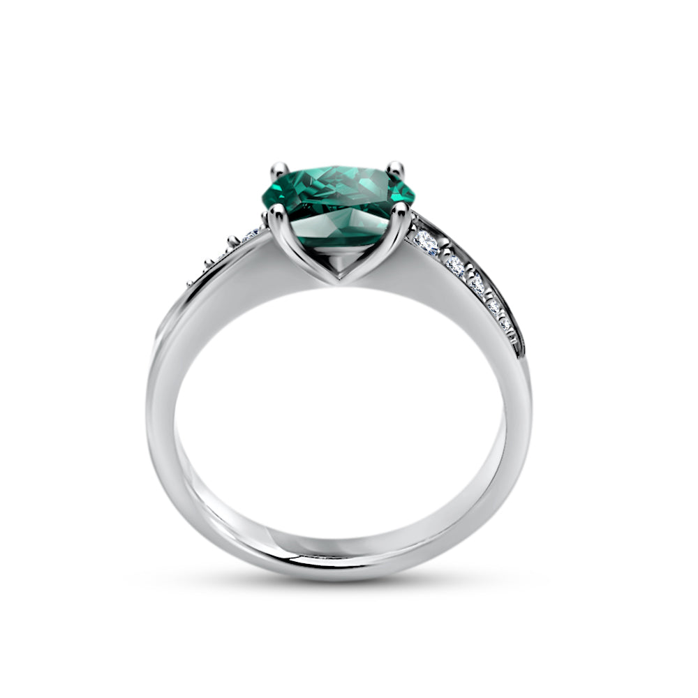 Verde Lumière - Emerald Engagement Ring