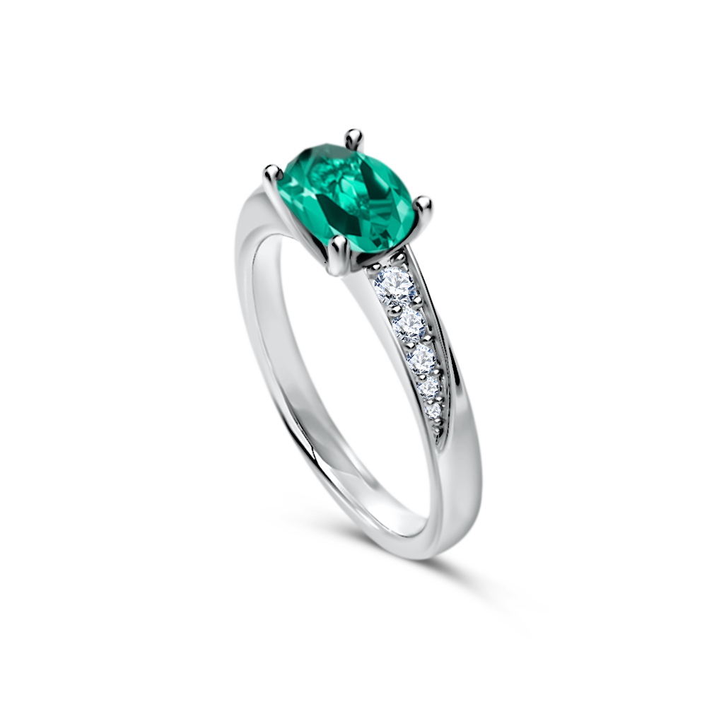Verde Lumière - Emerald Engagement Ring