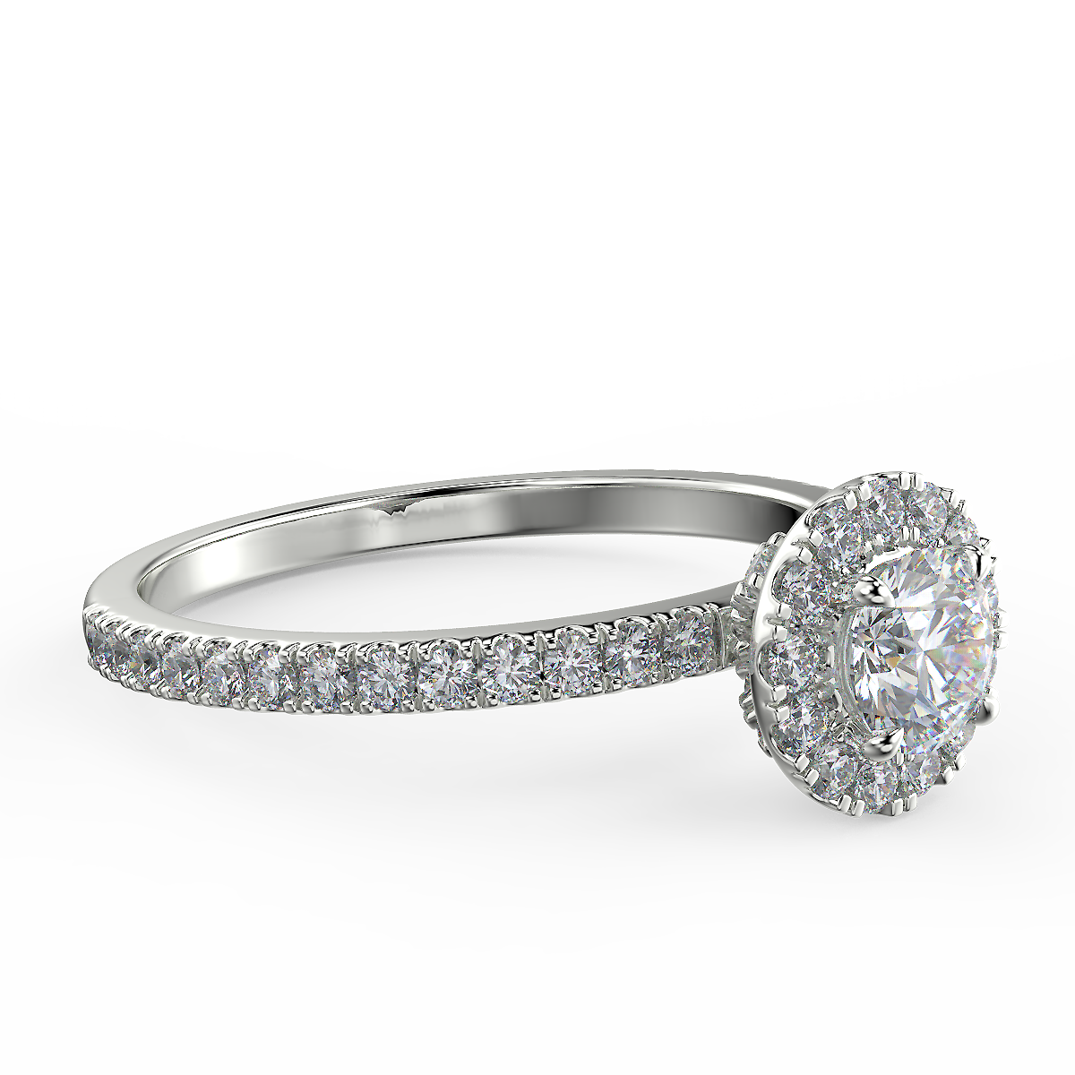 Aurora Glow - white gold ring with 0.73 ctw diamonds