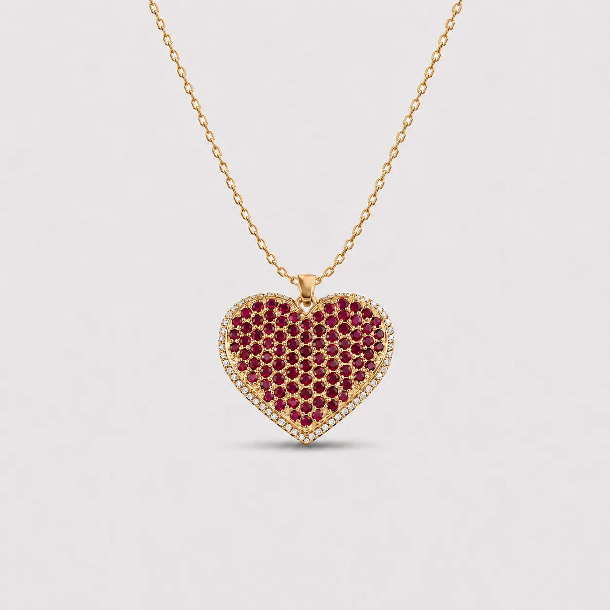 Ruby Heart - zawieszka z rubinami i diamentami