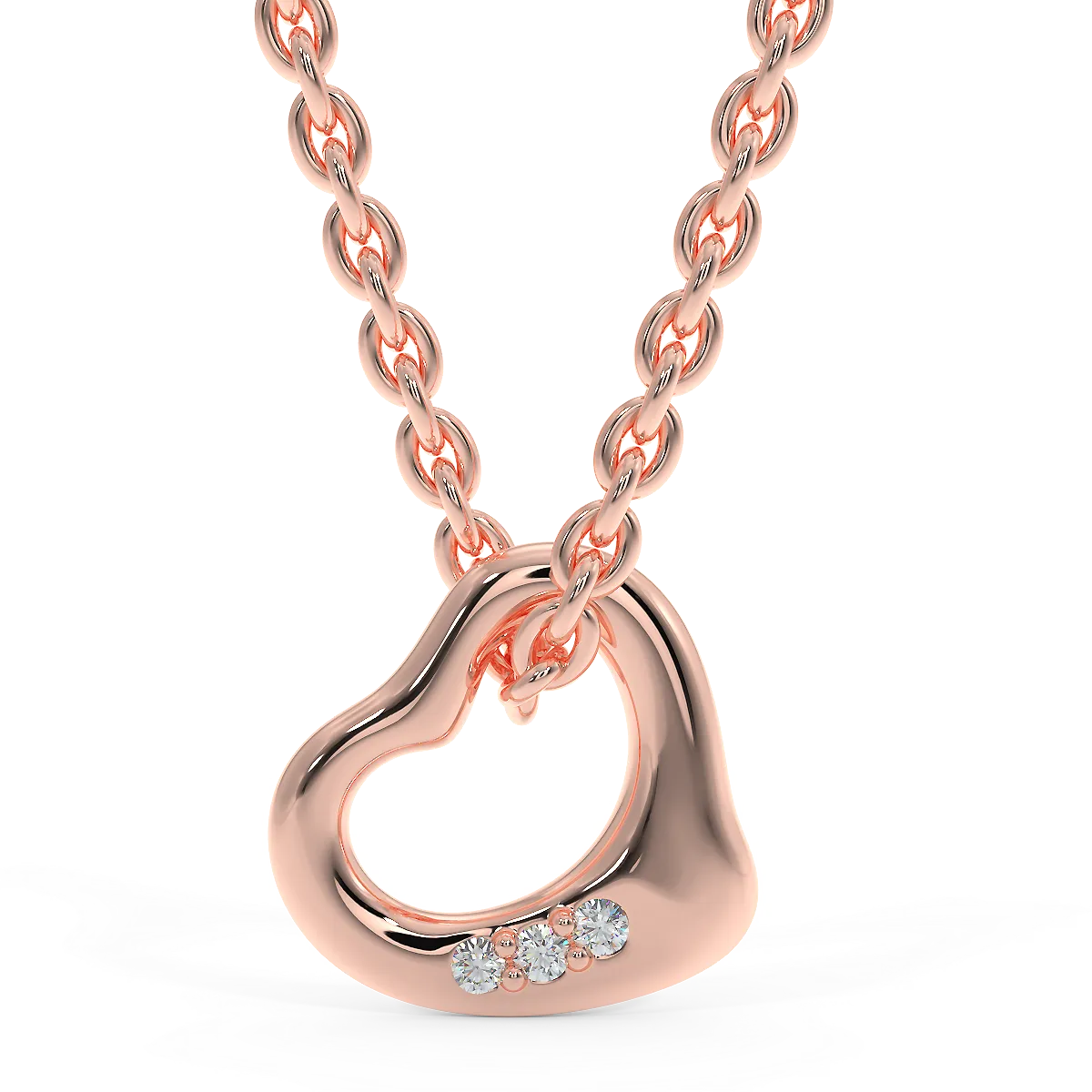 Zawieszka serce z diamencikami