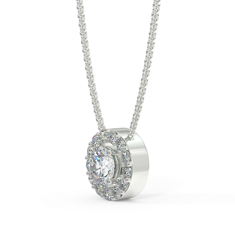 Zawieszka z diamentami w białym złocie