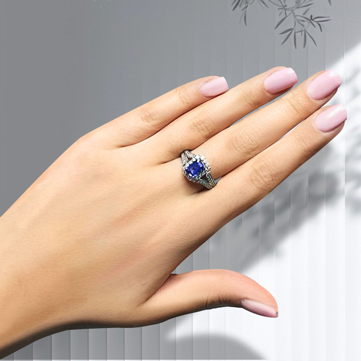 Blue Star - Tanzanite and Diamond Ring