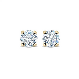 Diamond earrings set in yellow gold 