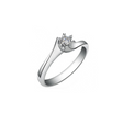 Muśnięcie Fali - pierścionek z diamentem 0,10ct