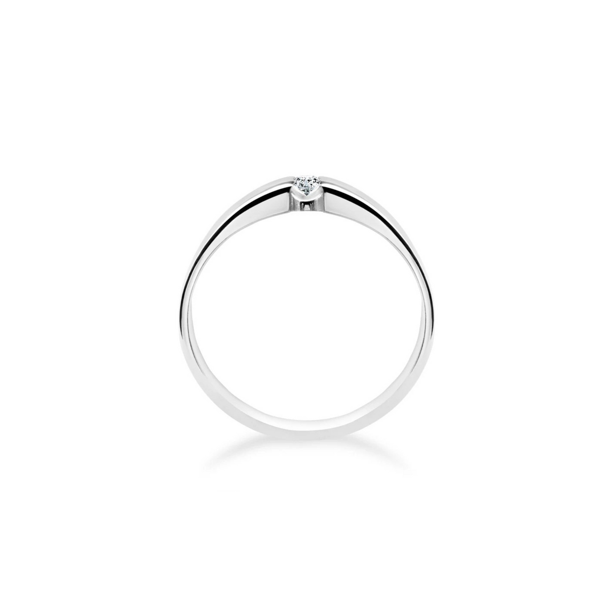 Monaco - pierścionek z diamentem 0,08 ct