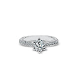 Vivette - classic ring with 0.70 ctw diamonds in white gold