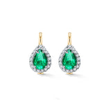 Classic Emerald Drop - kolczyki ze szmaragdami i diamentami