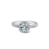 Aurora Cushion Engagement Ring – White Gold, 1.20 ct Diamonds